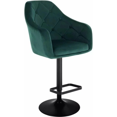 LuxuryForm Design Andora Velur na čiernom tanieri zelená