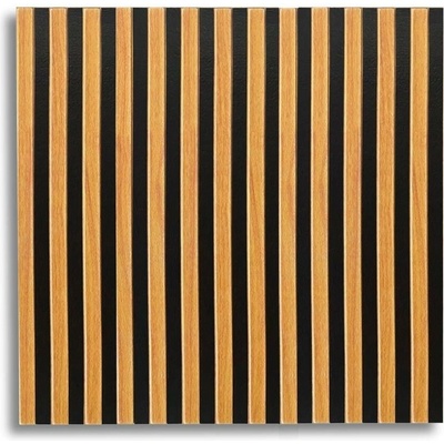 Impol Trade samolepící panely PE1 66,5 x 66,5 cm lamely hnědé 1ks
