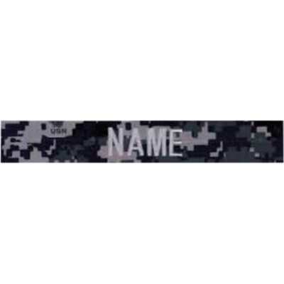 MILITARY RANGE Nášivka menovka "NAME" strieborná niť DIGITAL NAVY
