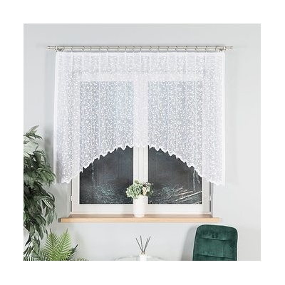 Dekorační oblouková krátká záclona na žabky ZUZANNA 130 bílá 250x130 cm MyBestHome
