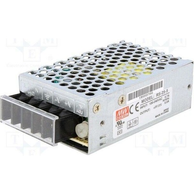 MEAN WELL RS-25-5 Napájecí zdroj: spínaný; k vestavbě,modulový; 25W; 5VDC; 5A; OUT: 1