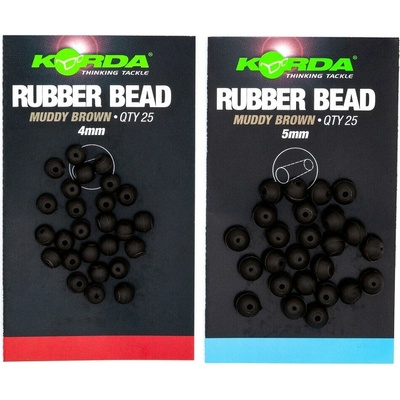 Korda Gumový Korálek Rubber Beads Brown 4mm 25ks