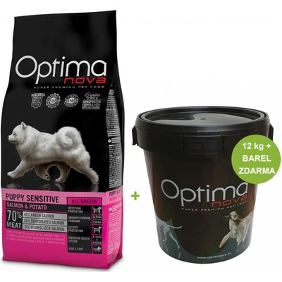 OPTIMAnova dog Puppy SENSITIVE Grain Free Salmon 12 kg