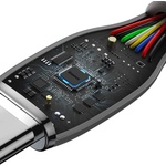 Baseus Кабел с бързо зареждане за устройства с USB-C порт (200 см) - Baseus Jelly USB-C to USB-C Cable 100W (черен) (CAGD030101)