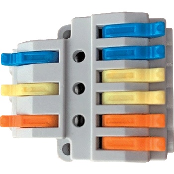 ELMARK РАЗКЛОНИТЕЛНА КЛЕМА 3 ВХОДА/6 ИЗХОДА 4mm2 (31034)