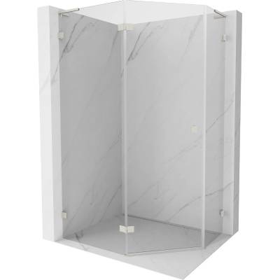 Mexen Lunar L петостенна душ кабина с лява отваряема врата 100 x 80 cm, прозрачно (831L-100L-080P-97-00-L)