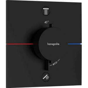 Hansgrohe ShowerSelect Comfort E - Скрит термостатен кран, за 2 уреда, черен мат 15578670 (15578670)