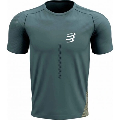 Compressport PERFORMANCE SS TSHIRT Pánské běžecké triko zelená
