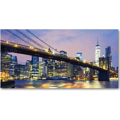 Foto obraz sklo tvrzené Brooklynský most 100x50 cm