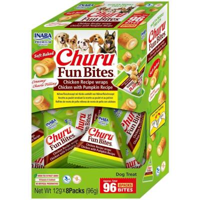Churu Dog Fun Bites Chicken wraps Chick&Pumpk8 x 12 g