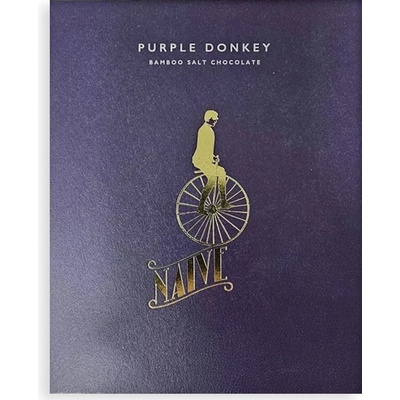Chocolate Naive Donkey Purple Alkalická Oslovská darkmilk s bambusovou soľou 50 g