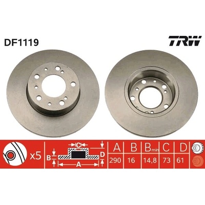 Brzdový kotúč TRW DF1119
