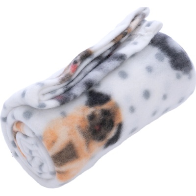 zooplus Basics útulná deka Fleece Dogs Dots - D 100 x Š