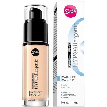 Bell Hypoallergenic Mat&Soft ľahký zmatňujúci make-up 02 Natural 30 ml