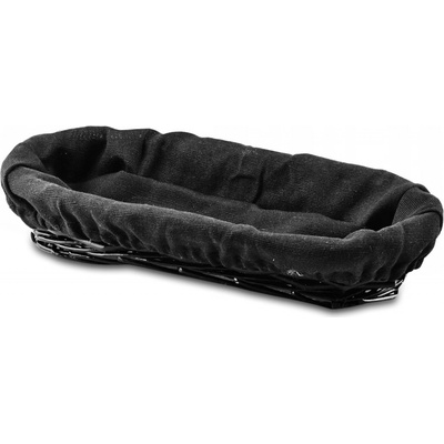 Affek Design HIWD8438 Prútený košík na chlieb pečivo príbor čierny 26 x 10 x 6 cm