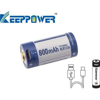 KEEPPOWER P1680U Li-ion 16340 800 mAh 3,7 V