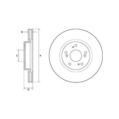DELPHI Brzdový kotúč BG4698C