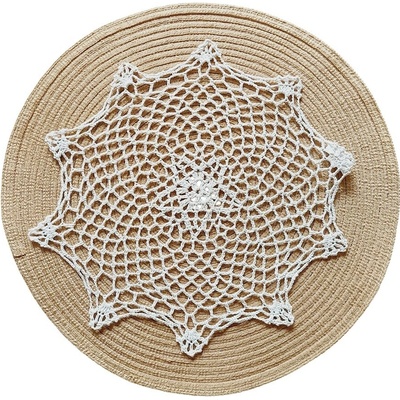 Evenit Háčkovaný krajkový obrus 35 cm kruh, natur 21 Bavlna 30 cm kruh