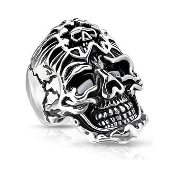 Šperky4U ocelový prsten lebka OPR1762