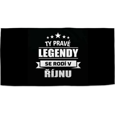 SABLIO Ručník - Ty pravé legendy se rodí v říjnu 50x100 cm