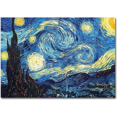 Wallity The Starry Night – Vincent Van Gogh obraz modrá