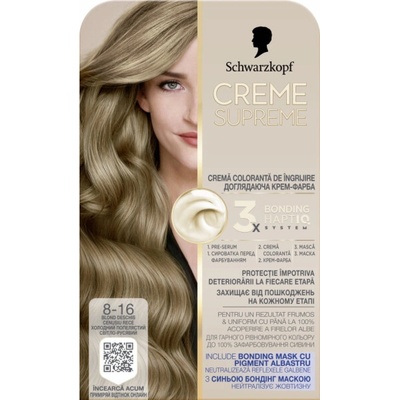 L'Oréal Paris SCHWARZKOPF Creme Supreme barva na vlasy odstín 8-16 studená popelavá blond