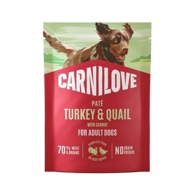 Carnilove Dog Pouch Paté Turkey&Quial&Carrot 12x300g