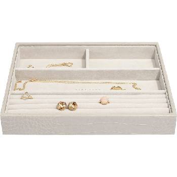 Stackers Ковчеже за бижута Stackers Croc 4 камерен cлassic сивкаво (74349)