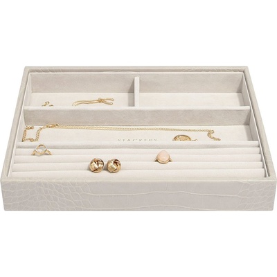 Stackers Ковчеже за бижута Stackers Croc 4 камерен cлassic сивкаво (74349)