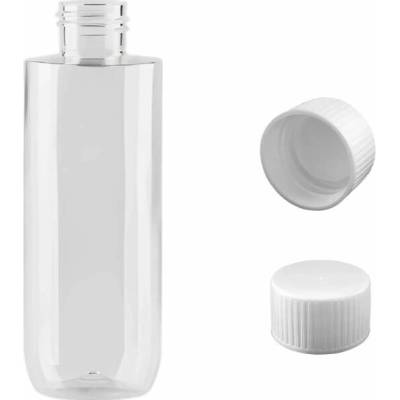 Ambra Plastová lahvička, lékovka čirá s bílým víčkem 150 ml
