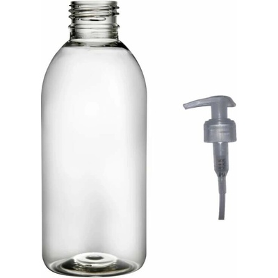 Tera plastová lahvička čirá s transparentní pumpičkou 250 ml