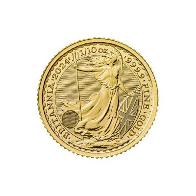 Royal Mint Zlatá mince Britannia Charles III 2024 1/10 oz