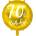 PartyDeco Фолиев балон - 70 броя (златен) 45 см