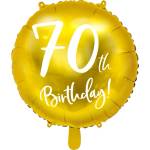 PartyDeco Фолиев балон - 70 броя (златен) 45 см