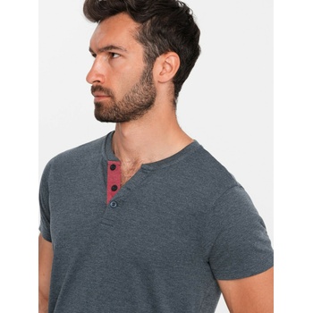 Ombre Clothing Синя мъжка тениска с кръгло деколте Ombre Clothing Ombre Clothing | Sin | МЪЖЕ | S