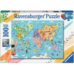 Ravensburger - Puzzle World Map - 100 piese