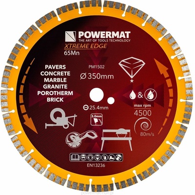 Powermat Diamantový segmentový kotouč 350 mm PM-TDCS-3501T