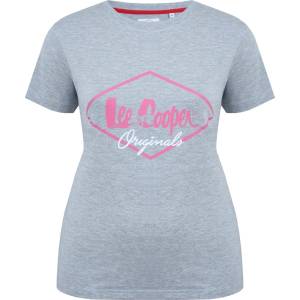 Lee Cooper Дамска тениска Lee Cooper Diamond T Shirt Ladies - Grey Marl