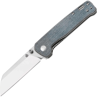 ! QSP Penguin V2 D2, 2 tone finish stonewash - satin,,Handle: Denim micarta QS130V2-B1