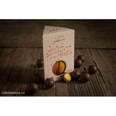 Čokoládovna Lyra GULLIVER MANGO mléčné čokoládové pralinky s mangovou náplní 120 g