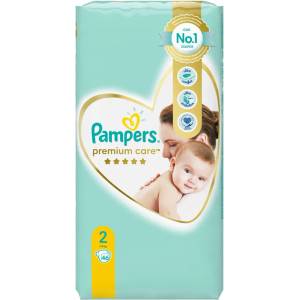 Pampers бебешки пелени, номер 2, 4-8кг, 46броя