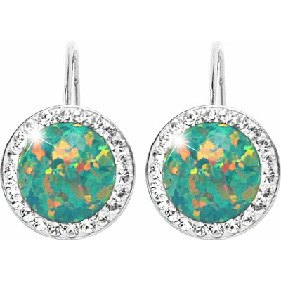 JSB Bijoux Opály s křišťálovými kameny Swarovski Mix Green 92400025mixgr (Ag925/1000, 2,1 g)