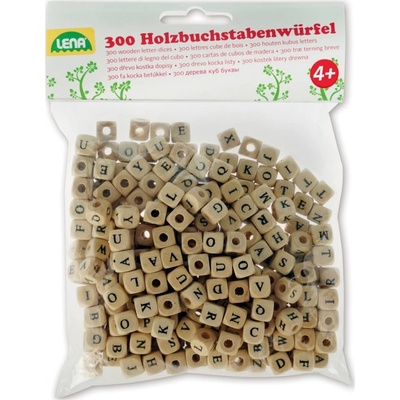 LENA 32005 Dřevěné písmenka abeceda 300 ks