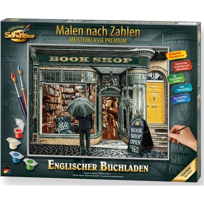 Schipper Malování podle čísel Anglické knihkupectví Englischer Buchladen 40 x 50 cm