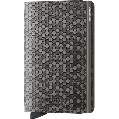 Secrid kožené pouzdro na karty Slimwallet Hexagon Grey – Zboží Mobilmania