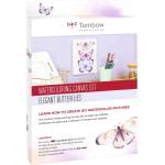 Tombow Комплект за акварелно рисуване на платно Пеперуди (CANVAS-SET1)