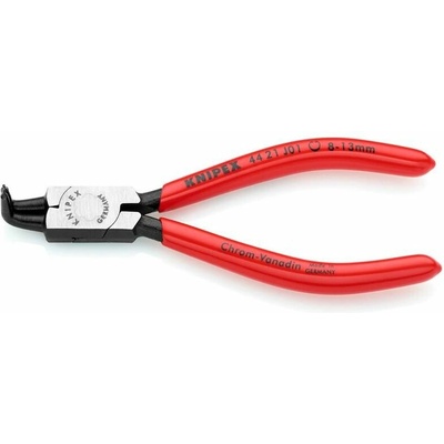Kliešte KNIPEX 44 21 J01 – 8–13 mm, zahnuté 90°, na vnútorné poistné krúžky