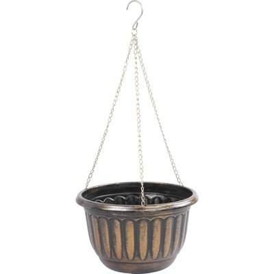 STREND PRO Garden Květináč visací závěsný zlatý 24,5 x15 cm