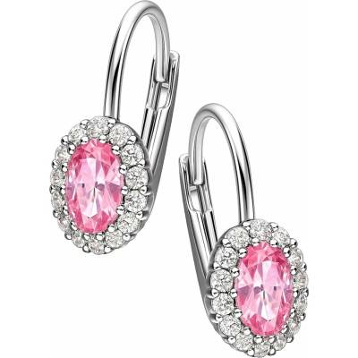 Zlaton Náušnice bílé zlato visací se zirkony 1.5cm 1.6g N12092500887