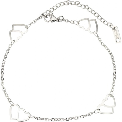 Linda's Jewelry Náramek na nohu dvojitá srdce chirurgická ocel INR134 – Zboží Dáma Linda's Jewelry Náramek na nohu dvojitá srdce chirurgická ocel INR134 – Zboží Dáma